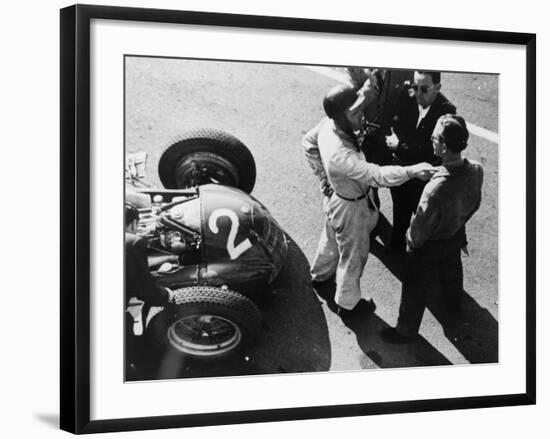 Giuseppe Farina and Alfa Romeo 159, French Grand Prix, Rheims, 1951-null-Framed Photographic Print