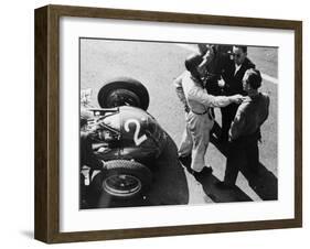 Giuseppe Farina and Alfa Romeo 159, French Grand Prix, Rheims, 1951-null-Framed Photographic Print