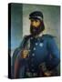 Giuseppe Garibaldi as General of Sardinian Army, 1859-Domenico Induno-Stretched Canvas