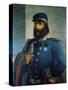 Giuseppe Garibaldi as General of Sardinian Army, 1859-Domenico Induno-Stretched Canvas