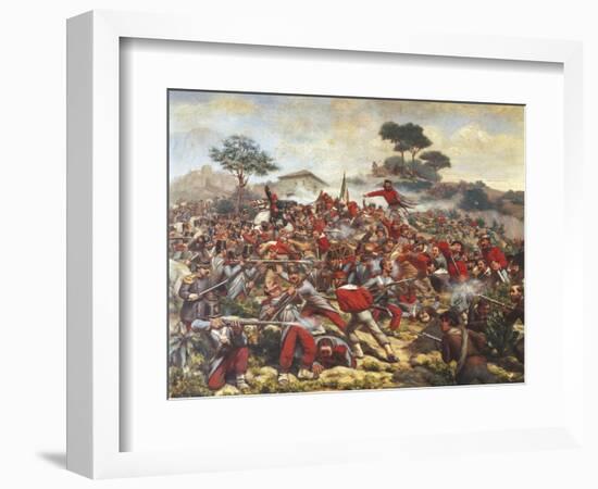 Giuseppe Garibaldi at the Battle of Calatafimi, 15th May 1860-Remigio Legat-Framed Giclee Print