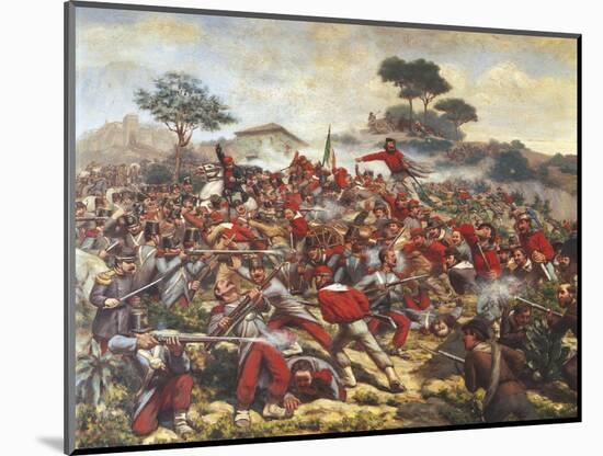 Giuseppe Garibaldi at the Battle of Calatafimi, 15th May 1860-Remigio Legat-Mounted Giclee Print