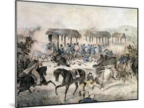 Giuseppe Garibaldi at the Battle of San Antonio, February 8, 1846-null-Mounted Giclee Print