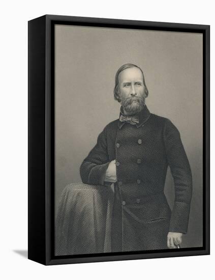 Giuseppe Garibaldi, Engraved by D.J Pound-Italian Photographer-Framed Stretched Canvas