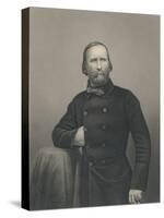 Giuseppe Garibaldi, Engraved by D.J Pound-Italian Photographer-Stretched Canvas