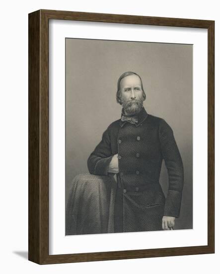 Giuseppe Garibaldi, Engraved by D.J Pound-Italian Photographer-Framed Giclee Print