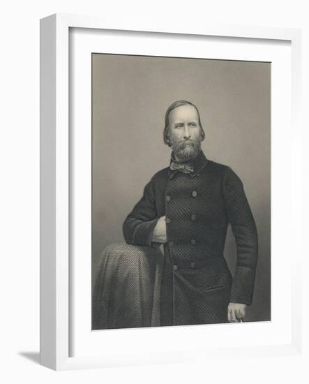 Giuseppe Garibaldi, Engraved by D.J Pound-Italian Photographer-Framed Giclee Print