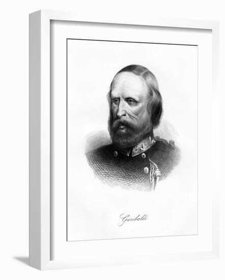 Giuseppe Garibaldi, Italian Patriot, 19th Century-J Hagger-Framed Giclee Print