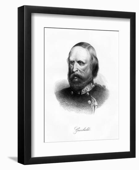 Giuseppe Garibaldi, Italian Patriot, 19th Century-J Hagger-Framed Premium Giclee Print