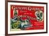 Giuseppe Garibaldi Macaroni Label - Philadelphia, PA-Lantern Press-Framed Art Print