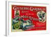 Giuseppe Garibaldi Macaroni Label - Philadelphia, PA-Lantern Press-Framed Art Print