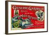 Giuseppe Garibaldi Macaroni Label - Philadelphia, PA-Lantern Press-Framed Art Print