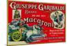 Giuseppe Garibaldi Macaroni Label - Philadelphia, PA-Lantern Press-Mounted Art Print