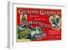 Giuseppe Garibaldi Macaroni Label - Philadelphia, PA-Lantern Press-Framed Art Print