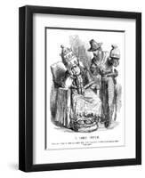 Giuseppe Garibaldi Trying to Persuade Pope Pius IX, 1860-John Tenniel-Framed Giclee Print