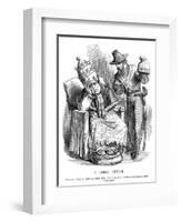 Giuseppe Garibaldi Trying to Persuade Pope Pius IX, 1860-John Tenniel-Framed Giclee Print