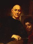 Self-Portrait in Act of Painting-Giuseppe Ghislandi-Framed Stretched Canvas