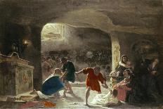 The Slaughter of the First Christians in the Catacombs-Giuseppe Mancinelli-Laminated Giclee Print