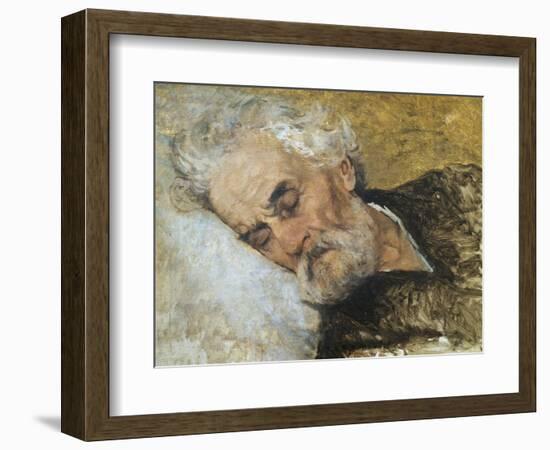 Giuseppe Mazzini Dying-Silvestro Lega-Framed Giclee Print