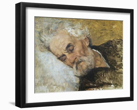 Giuseppe Mazzini Dying-Silvestro Lega-Framed Giclee Print