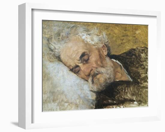 Giuseppe Mazzini Dying-Silvestro Lega-Framed Giclee Print