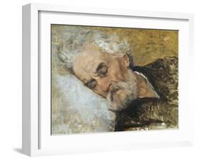 Giuseppe Mazzini Dying-Silvestro Lega-Framed Giclee Print