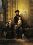 Blind Craftsman and His Family, 1851-Giuseppe Moricci-Framed Stretched Canvas