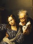 Old Man Pointing Out Maria Luigia's Herm to His Granddaughter, Circa 1830-Giuseppe Moricci-Giclee Print