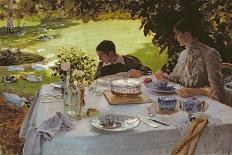 Breakfast in the Garden, 1883-Giuseppe Nittis-Framed Stretched Canvas