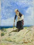 Woman on the beach, circa 1875-Giuseppe or Joseph de Nittis-Giclee Print