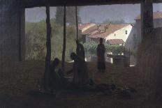 The Old Woman in the Barn, 1904-1905-Giuseppe Pelizza da volpedo-Giclee Print