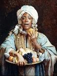 A North African Fruit Vendor, (W/C, Gouache and Gum Arabic on Board)-Giuseppe Signorini-Giclee Print