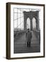 Giuseppe Ungaretti Walking on the Walkway of the Brooklyn Bridge-Mario de Biasi-Framed Premium Photographic Print