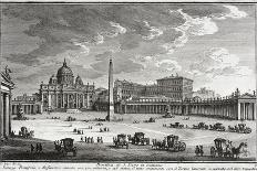 Piazza Di Spagna, C.1740 (Engraving)-Giuseppe Vasi-Mounted Giclee Print