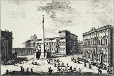 Piazza Di Spagna, C.1740 (Engraving)-Giuseppe Vasi-Framed Stretched Canvas