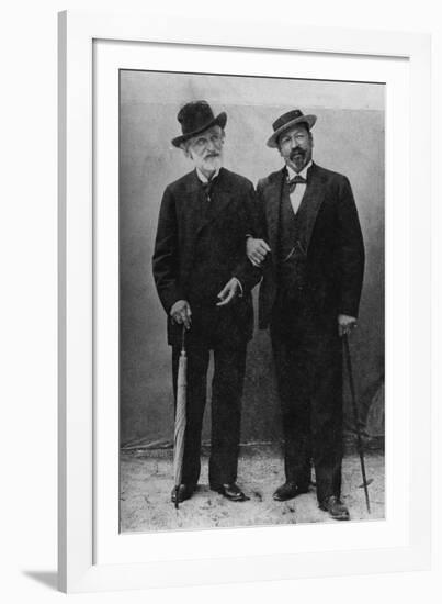 Giuseppe Verdi and Francesco Tamagno-null-Framed Photographic Print