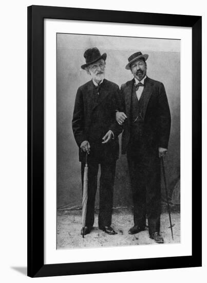 Giuseppe Verdi and Francesco Tamagno-null-Framed Photographic Print