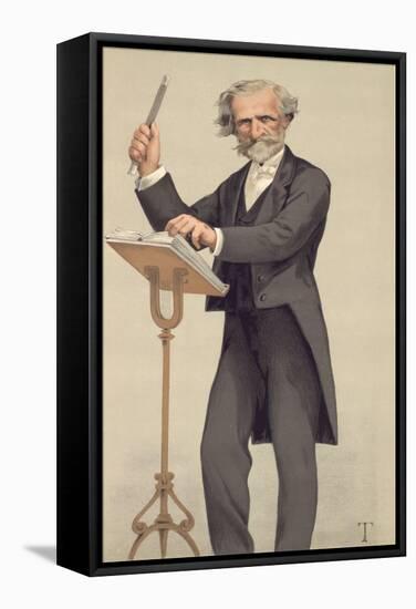 Giuseppe Verdi, Caricature from Vanity Fair-null-Framed Stretched Canvas