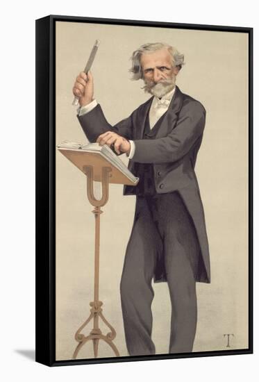 Giuseppe Verdi, Caricature from Vanity Fair-null-Framed Stretched Canvas