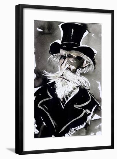 Giuseppe Verdi - caricature of the Italian composer-Neale Osborne-Framed Giclee Print