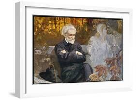 Giuseppe Verdi Composing-L. Balestrieri-Framed Art Print