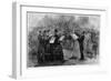 Giuseppe Verdi conducting the 'Messa da Requiem' at the Paris Opéra-Comique in 1874-Italian School-Framed Giclee Print