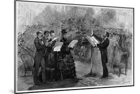 Giuseppe Verdi conducting the 'Messa da Requiem' at the Paris Opéra-Comique in 1874-Italian School-Mounted Giclee Print