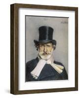 Giuseppe Verdi Italian Composer-Giovanni Boldini-Framed Premium Photographic Print