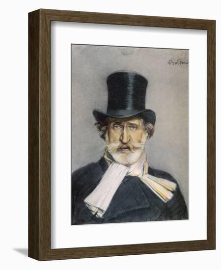 Giuseppe Verdi Italian Composer-Giovanni Boldini-Framed Premium Photographic Print