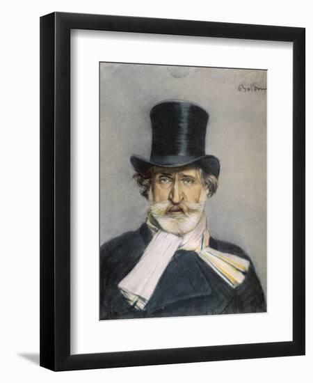Giuseppe Verdi Italian Composer-Giovanni Boldini-Framed Premium Photographic Print