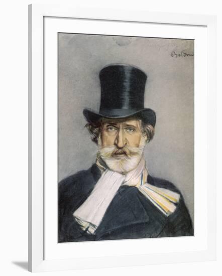 Giuseppe Verdi Italian Composer-Giovanni Boldini-Framed Photographic Print