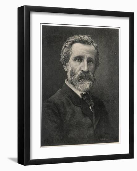 Giuseppe Verdi the Italian Opera Composer in Middle Age-null-Framed Art Print