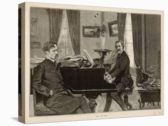 Giuseppe Verdi the Italian Opera Composer with His Librettist Arrigo Boito-null-Stretched Canvas