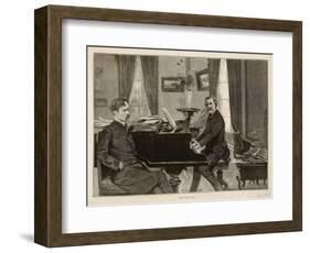 Giuseppe Verdi the Italian Opera Composer with His Librettist Arrigo Boito-null-Framed Art Print